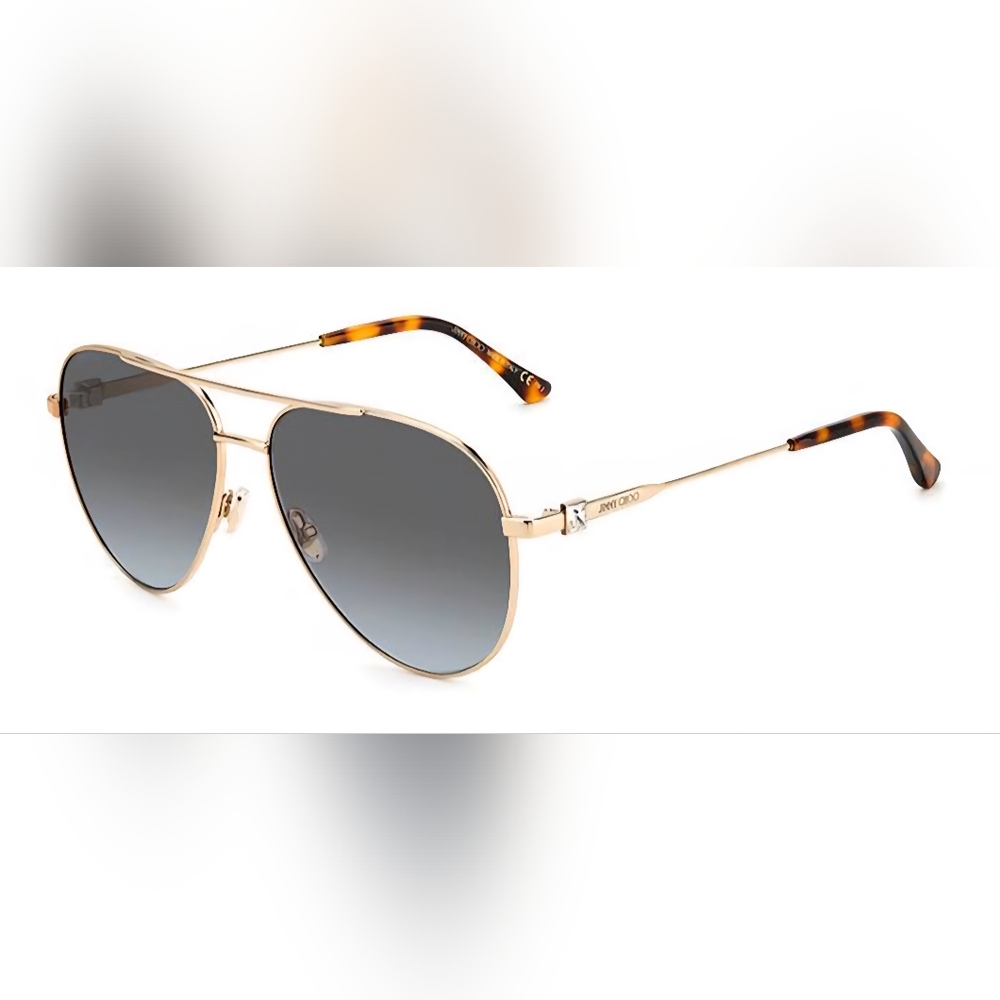 NWT Jimmy Choo Gold/ Leopard Crystal  Sunglasses Multicolor  Full inclusion